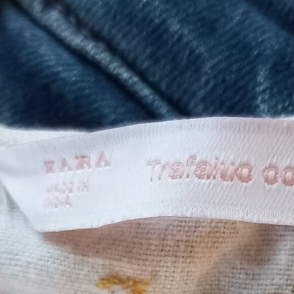 ZARA TRAFALUC cotton multi coloured embroidery puff sleeve blouse - Picture 9 of 11